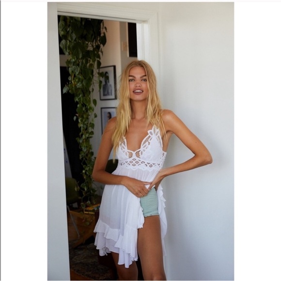 FREE PEOPLE one adelle mini slip dress sz large - Picture 9 of 16